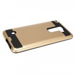 Wholesale LG Stylo 2 Plus MS550 Iron Shield Hybrid Case (Champagne Gold)